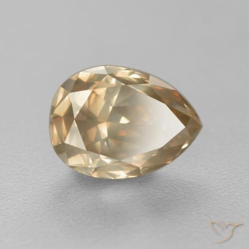 1.82ct 天然 コーヒーブラウン ダイヤモンド, 洋梨の形, SI