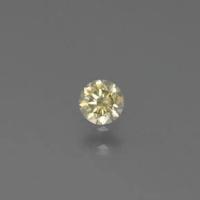 0.13カラットの天然シャンパンダイヤモンド、ラウンドカット、SI
