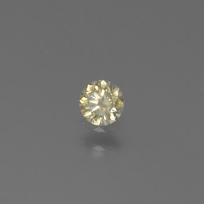 0.13カラットの天然シャンパンダイヤモンド、ラウンドカット、SI