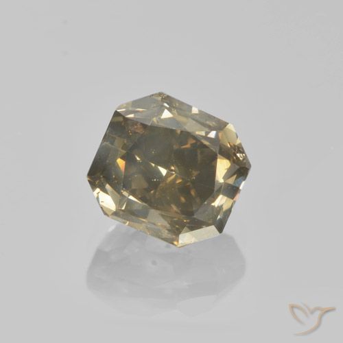 1.36ct 天然 ウォームブラウン ダイヤモンド, エメラルドカット, VS-SI