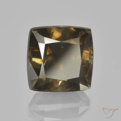 5.00ct 天然 濃いコニャック ダイヤモンド, クッション, VS