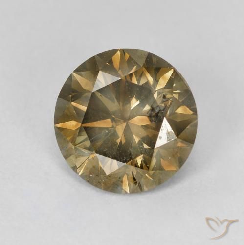 2.10ct 天然 アンバーブラウン ダイヤモンド, ラウンド, VS-SI