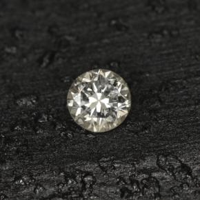 0.04カラットの天然ライトイエローダイヤモンド（2.40 mm・ラウンドカット）