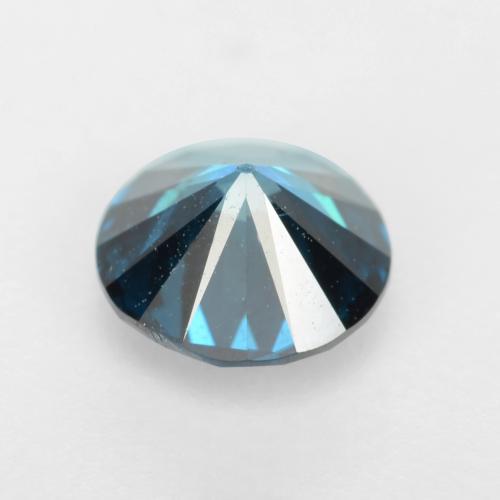 0.42カラットの天然濃いシルバーアクアブルーダイヤモンド（4.75 mm・ラウンドカット）
