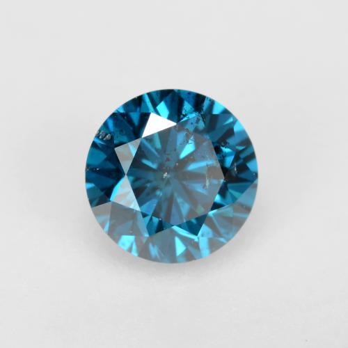 0.26カラットの天然濃いシルバーアクアブルーダイヤモンド（4.04 mm・ラウンドカット）