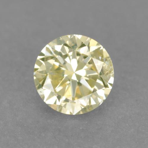 0.23カラットの天然レモンイエローダイヤモンド（3.95 mm・ラウンドカット）