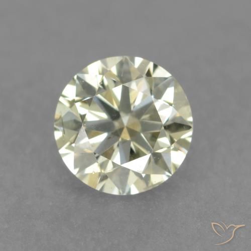 0.18ct 天然 薄いイエロー ダイヤモンド, ラウンド, VS