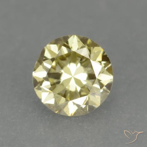 0.15ct 天然 ゴールドイエロー ダイヤモンド, ラウンド, VS-SI