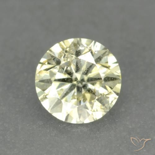 0.17ct 天然 レモンイエロー ダイヤモンド, ラウンド, VS-SI