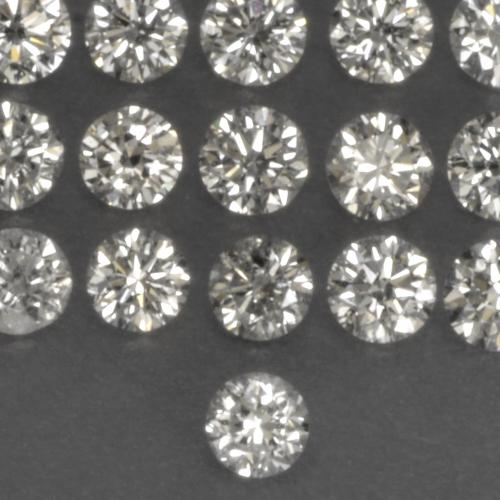 0.03カラットの天然ウォームホワイトダイヤモンド、ラウンドカット、VS