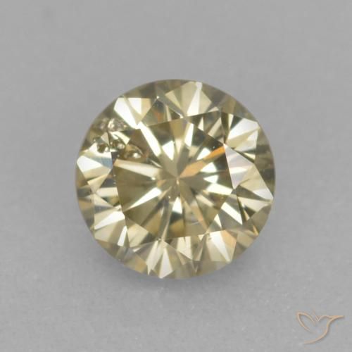 0.20ct 天然 シャンパン ダイヤモンド, ラウンド, VS