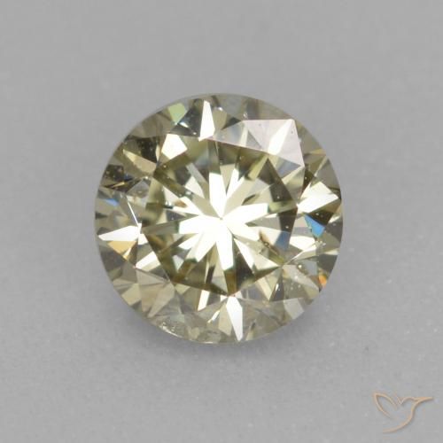 0.27ct 天然 Medium Light-Yellow ダイヤモンド, ラウンド, VS