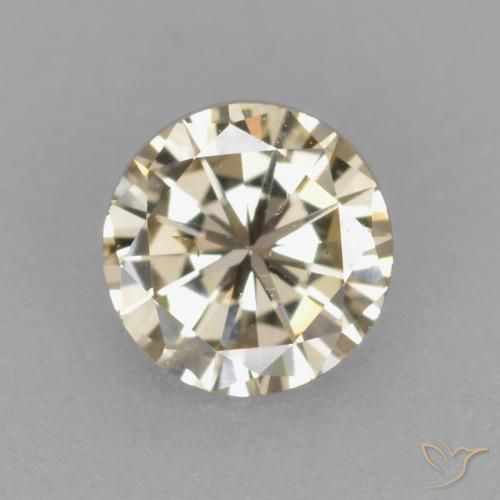 0.24ct 天然 コニャック ダイヤモンド, ラウンド, VS
