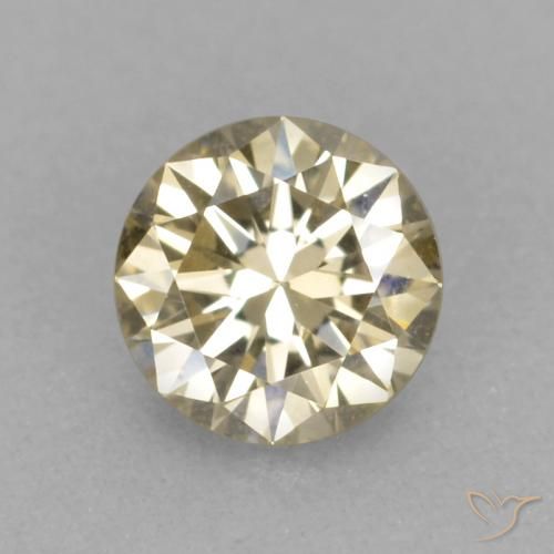 0.14ct 天然 コニャック ダイヤモンド, ラウンド, VVS-VS