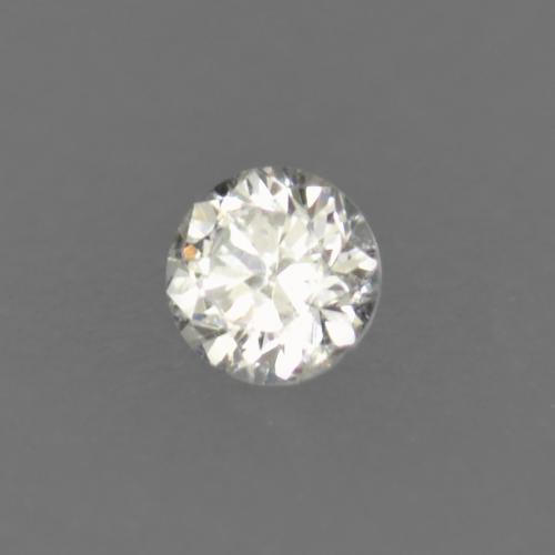 0.01カラットの天然ウォームホワイトダイヤモンド（1.26 mm・ラウンドカット）