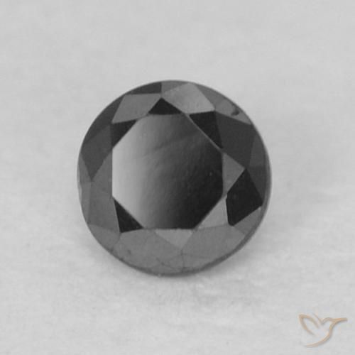 0.10カラットの天然黒ダイヤモンド（2.68 mm・ラウンドカット）