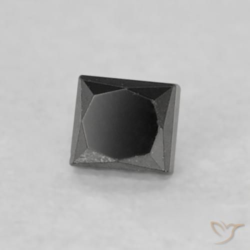 0.07カラットの天然ブラックダイヤモンド、四角形、オペーク