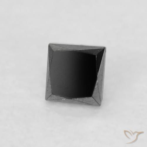0.06カラットの天然ブラックダイヤモンド、四角形、オペーク