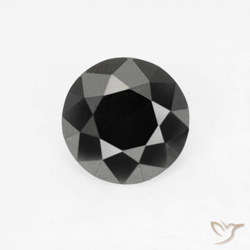 0.20ct 天然 ブラック ダイヤモンド, ラウンド, オペーク