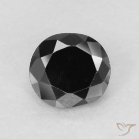0.05ct 天然 ブラック ダイヤモンド, ラウンド, オペーク