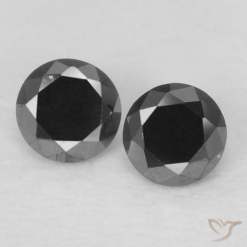 Shop natural 0.07ct ブラック ダイヤモンド gems, ラウンド