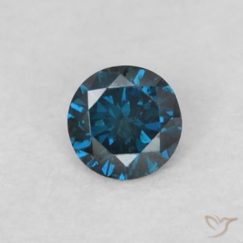 0.05ct 天然 ブルー ダイヤモンド, ラウンド, VS