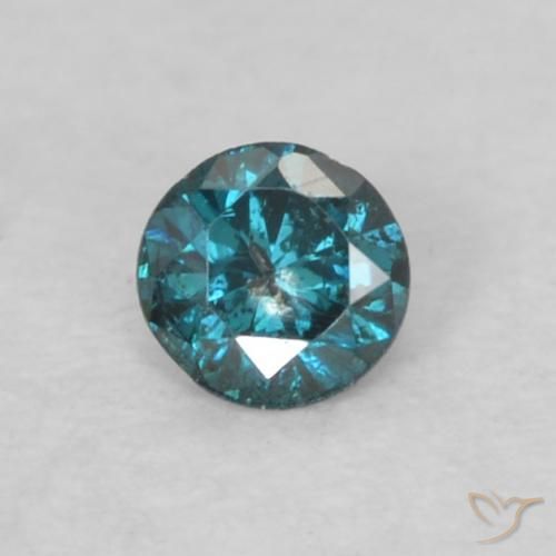 0.05ct 天然 ブルー ダイヤモンド, ラウンド, VS-SI
