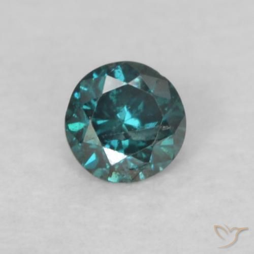 0.05ct 天然 ブルー ダイヤモンド, ラウンド, VS-SI