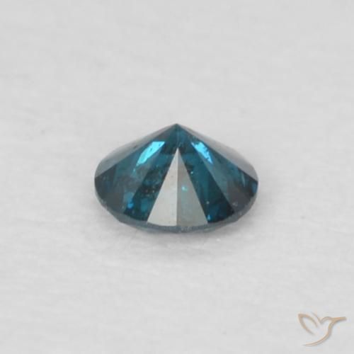 0.05カラットの天然ブルーダイヤモンド、ラウンド、VS-SI