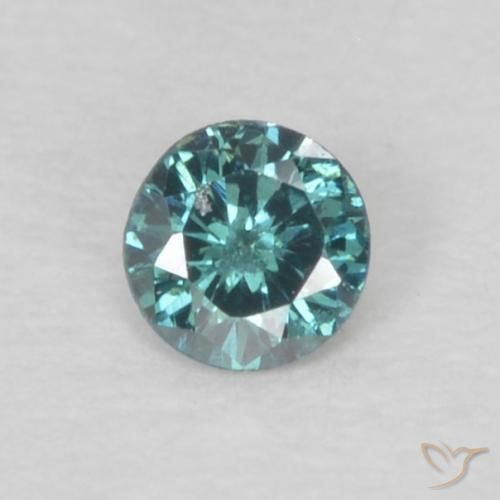 0.05ct 天然 ブルー ダイヤモンド, ラウンド, VS-SI