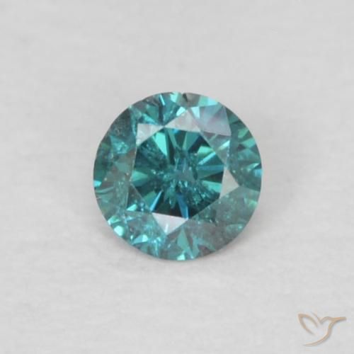 0.05ct 天然 ブルー ダイヤモンド, ラウンド, VS-SI