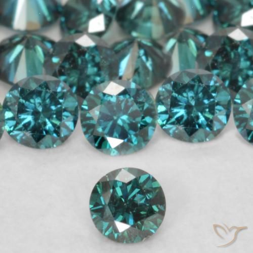 0.06ct 天然 グリーン ダイヤモンド, ラウンド, VVS-VS