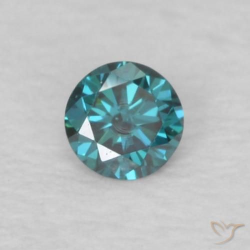 0.05ct 天然 ブルー ダイヤモンド, ラウンド, VVS