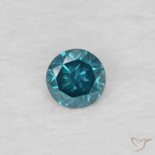 0.03ct 天然 ブルー ダイヤモンド, ラウンド, VVS