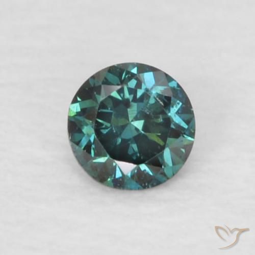 0.06ct 天然 グリーン ダイヤモンド, ラウンド, VVS-VS