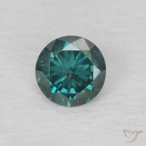 0.11ct 天然 グリーン ダイヤモンド, ラウンド, VS