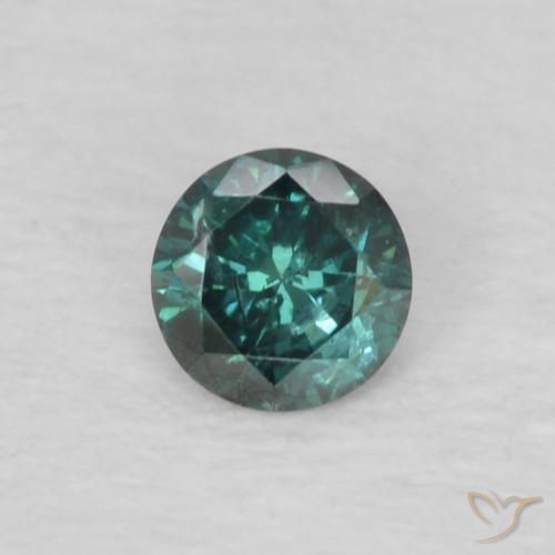 0.09ct 天然 グリーン ダイヤモンド, ラウンド, VS