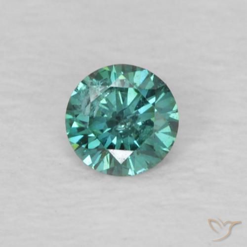 0.07ct 天然 グリーン ダイヤモンド, ラウンド, VS