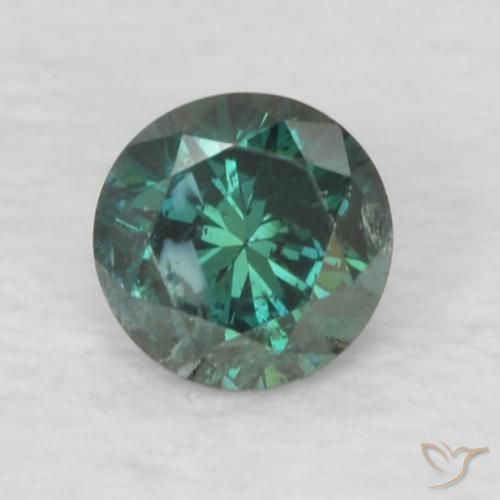 0.11ct 天然 グリーン ダイヤモンド, ラウンド, VS