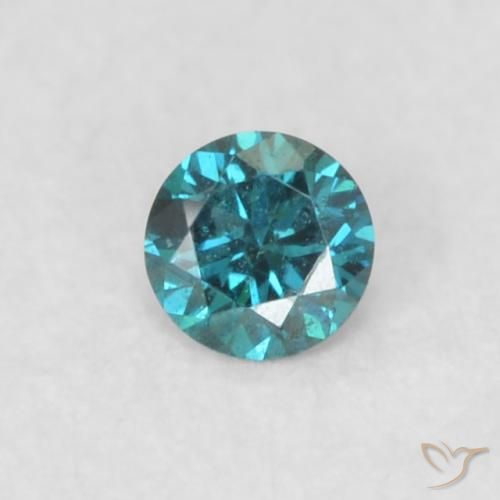 0.05ct 天然 ブルー ダイヤモンド, ラウンド, VS