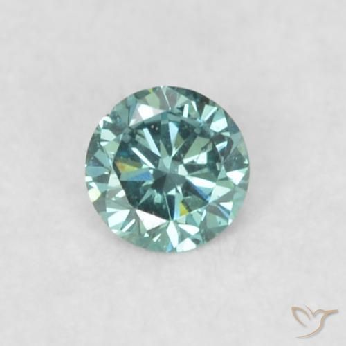 0.05ct 天然 ブルー ダイヤモンド, ラウンド, VVS-VS