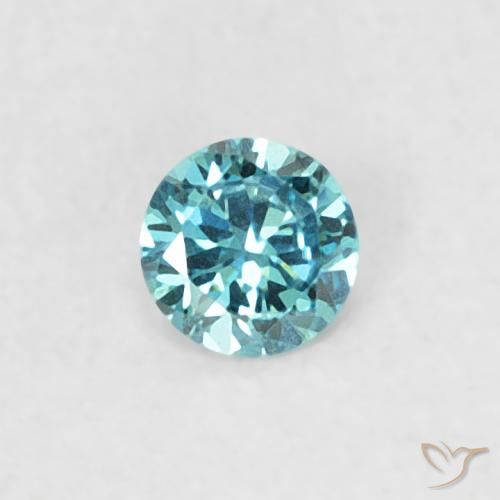 0.05ct 天然 ブルー ダイヤモンド, ラウンド, VVS-VS