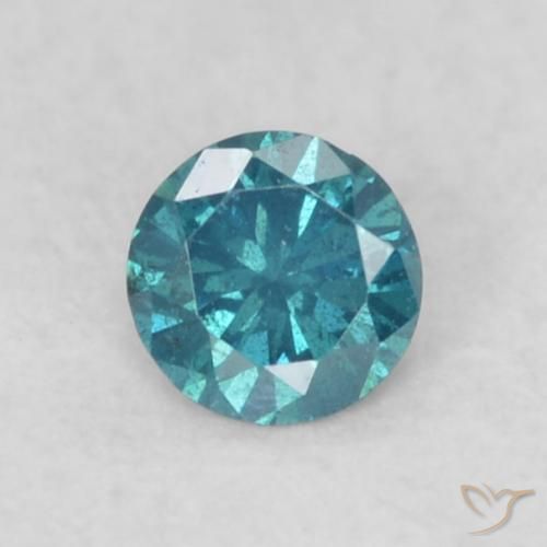 0.06ct 天然 ブルー ダイヤモンド, ラウンド, VS-SI