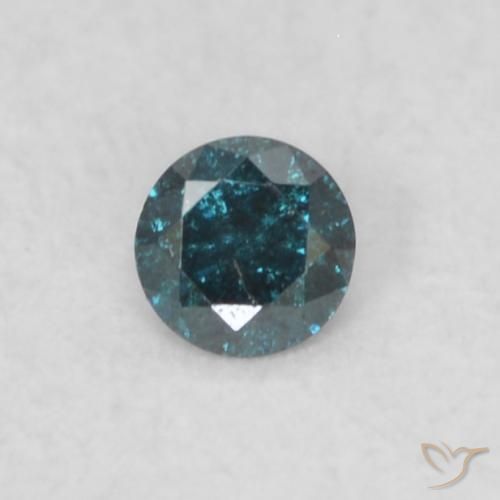 0.05ct 天然 ブルー ダイヤモンド, ラウンド, VS-SI