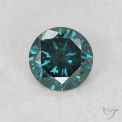 0.06ct 天然 ブルー ダイヤモンド, ラウンド, VS-SI