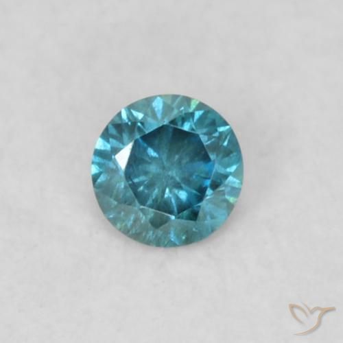 0.04ct 天然 ブルー ダイヤモンド, ラウンド, VS