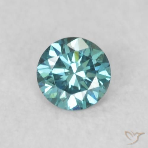 0.05ct 天然 ブルー ダイヤモンド, ラウンド, VS