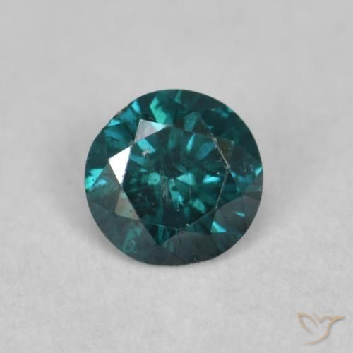 0.12ct 天然 グリーン ダイヤモンド, ラウンド, SI