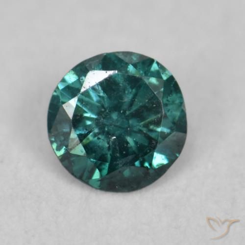 0.08ct 天然 グリーン ダイヤモンド, ラウンド, VVS-VS