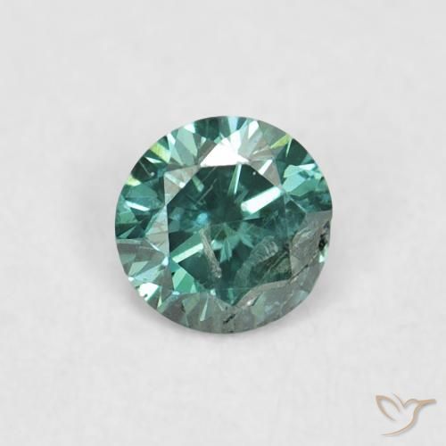 0.06ct 天然 グリーン ダイヤモンド, ラウンド, VVS-VS